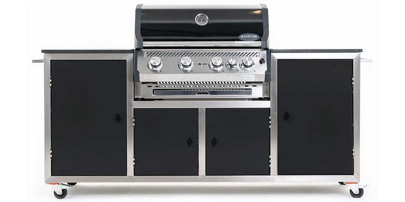 INDRAdesign Blackline Gasgrillstation mit SANTOS Free S-410