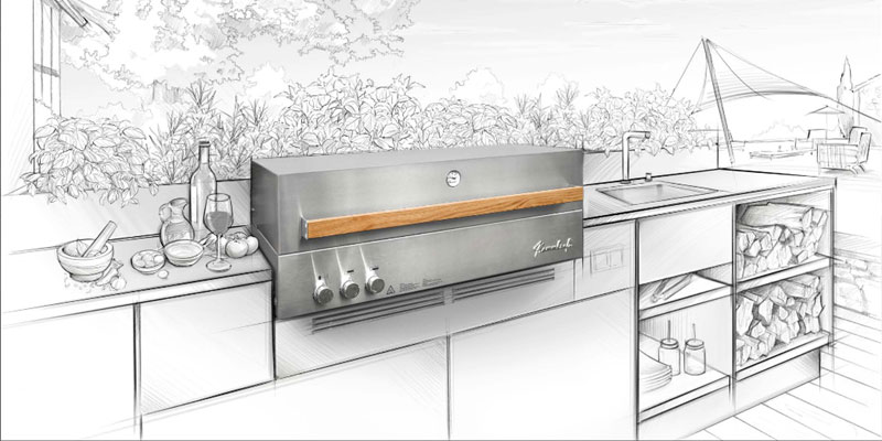 Flammkraft Planung Aussenküche