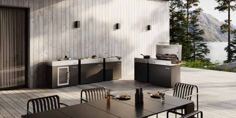 Flammkraft Outdoor Küche mit verschiedenen Modulen