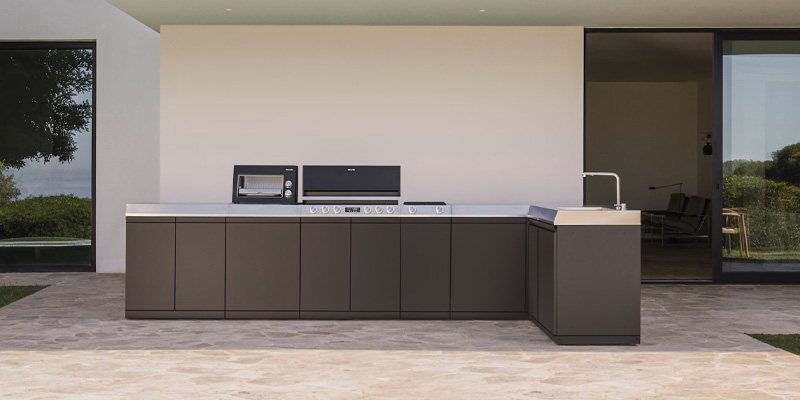 Miele Outdoorküche in L-Form